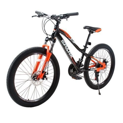 Велосипед SPARK HUNTER JR. (колеса - 24", алюмінієва рама - 12") чорний з оранжевим 000224691 фото
